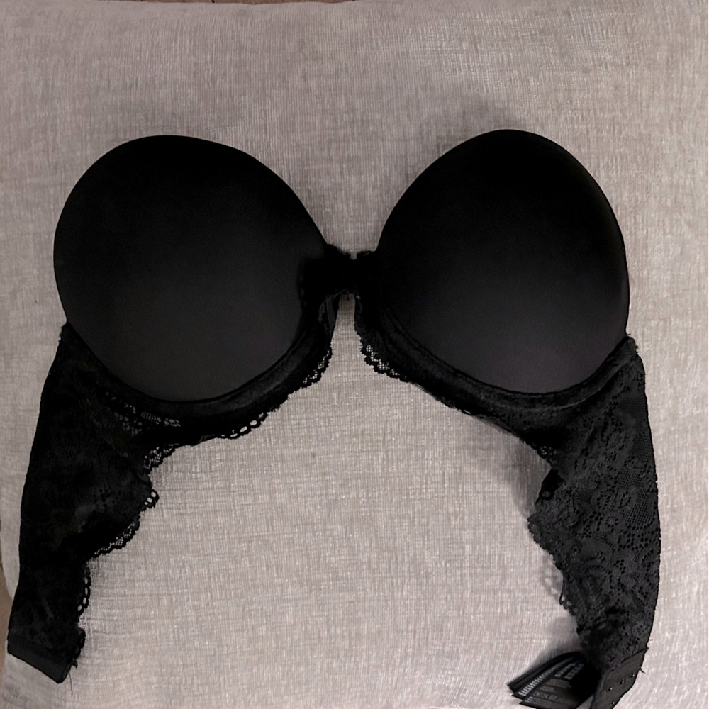 strapless lace push-up bra